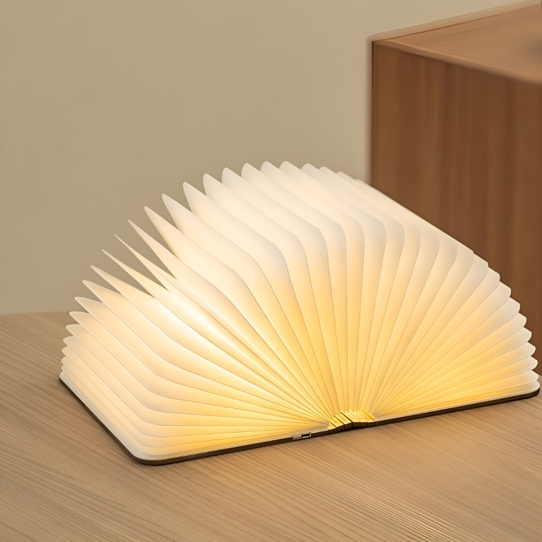 Lámpara en forma de libro