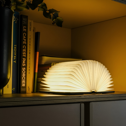 Lámpara en forma de libro
